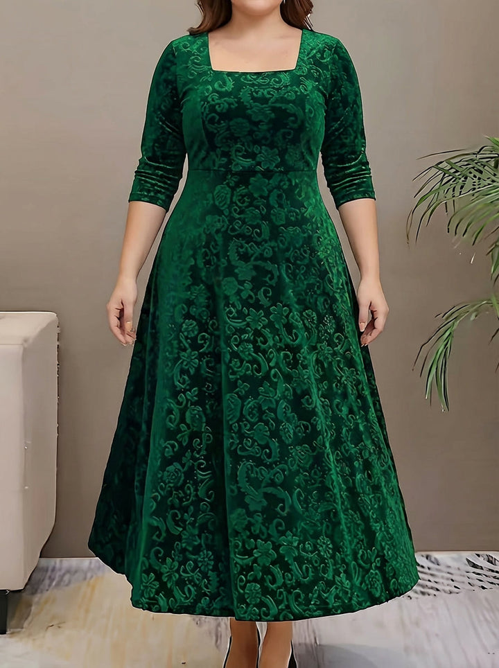 Evadne | Elegant Mønstret Maxi Kjole