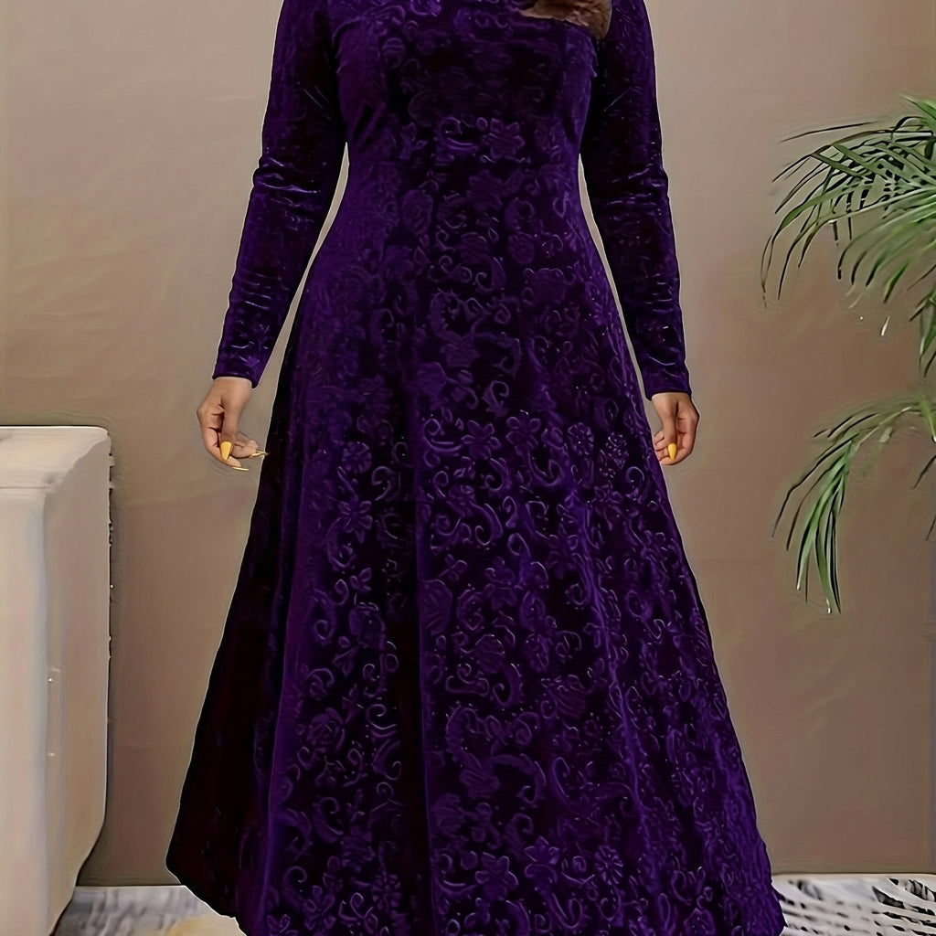 Evadne | Elegant Mønstret Maxi Kjole