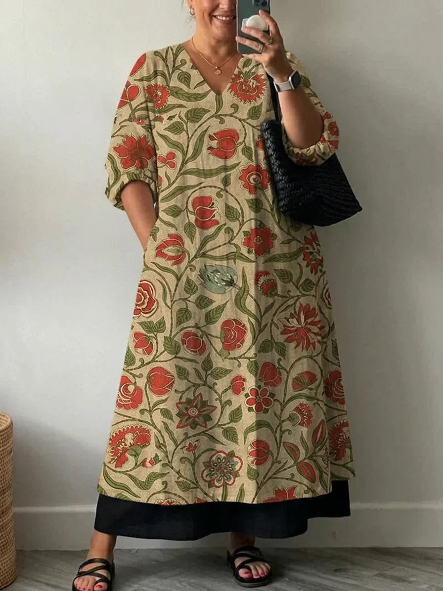 Elegant Kjole med Tati Print