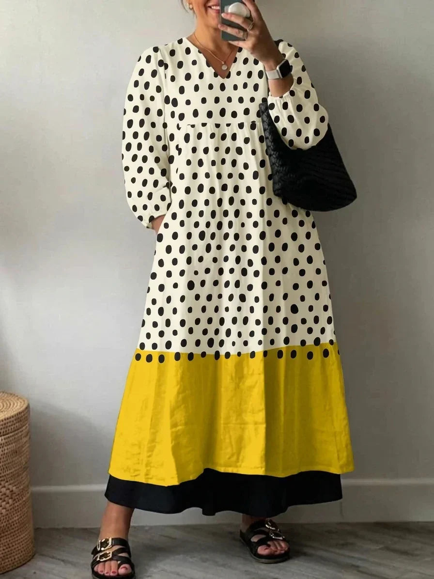Elegant Trykt Kjole Anna