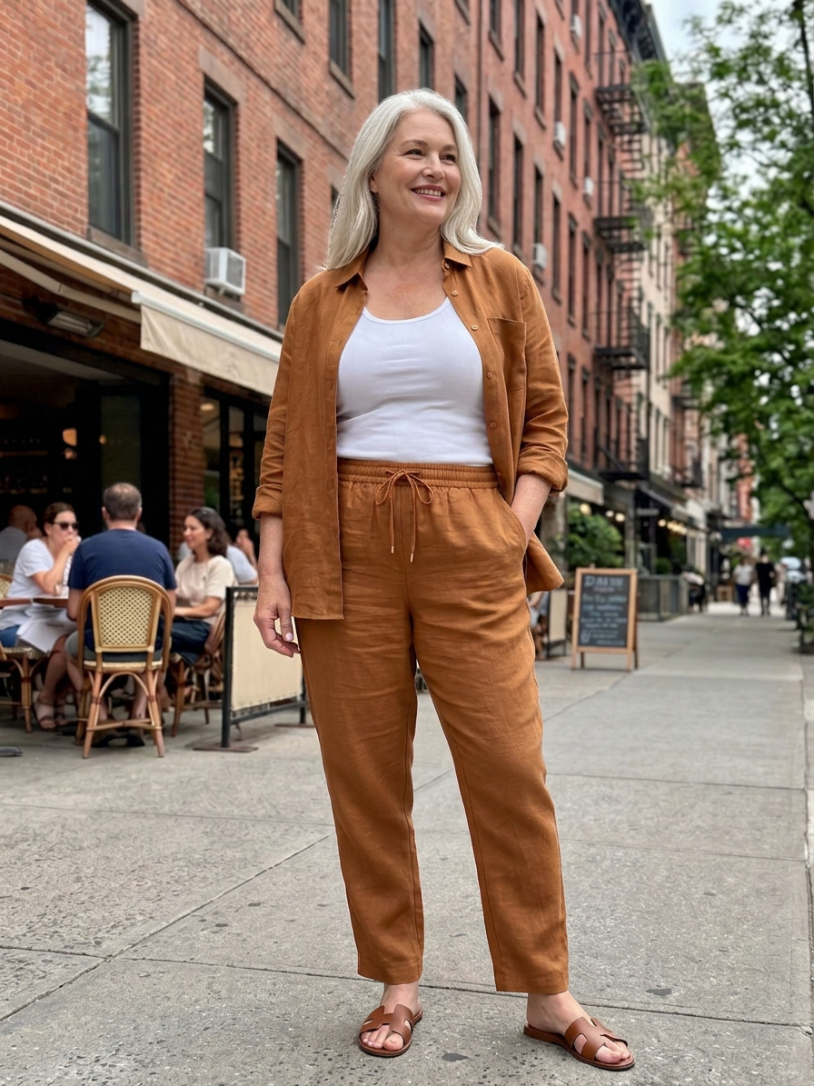 Paloma | Langærmet skjorte med tapered bukser sæt