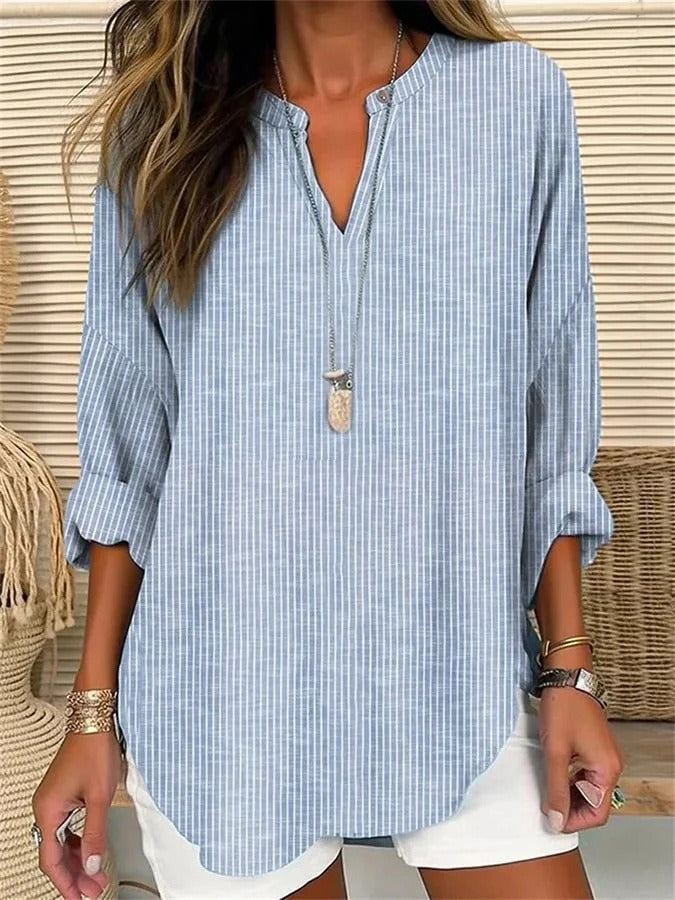 Carys | Trendy Stribet Bluse