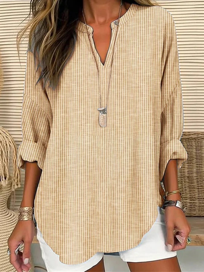 Carys | Trendy Stribet Bluse