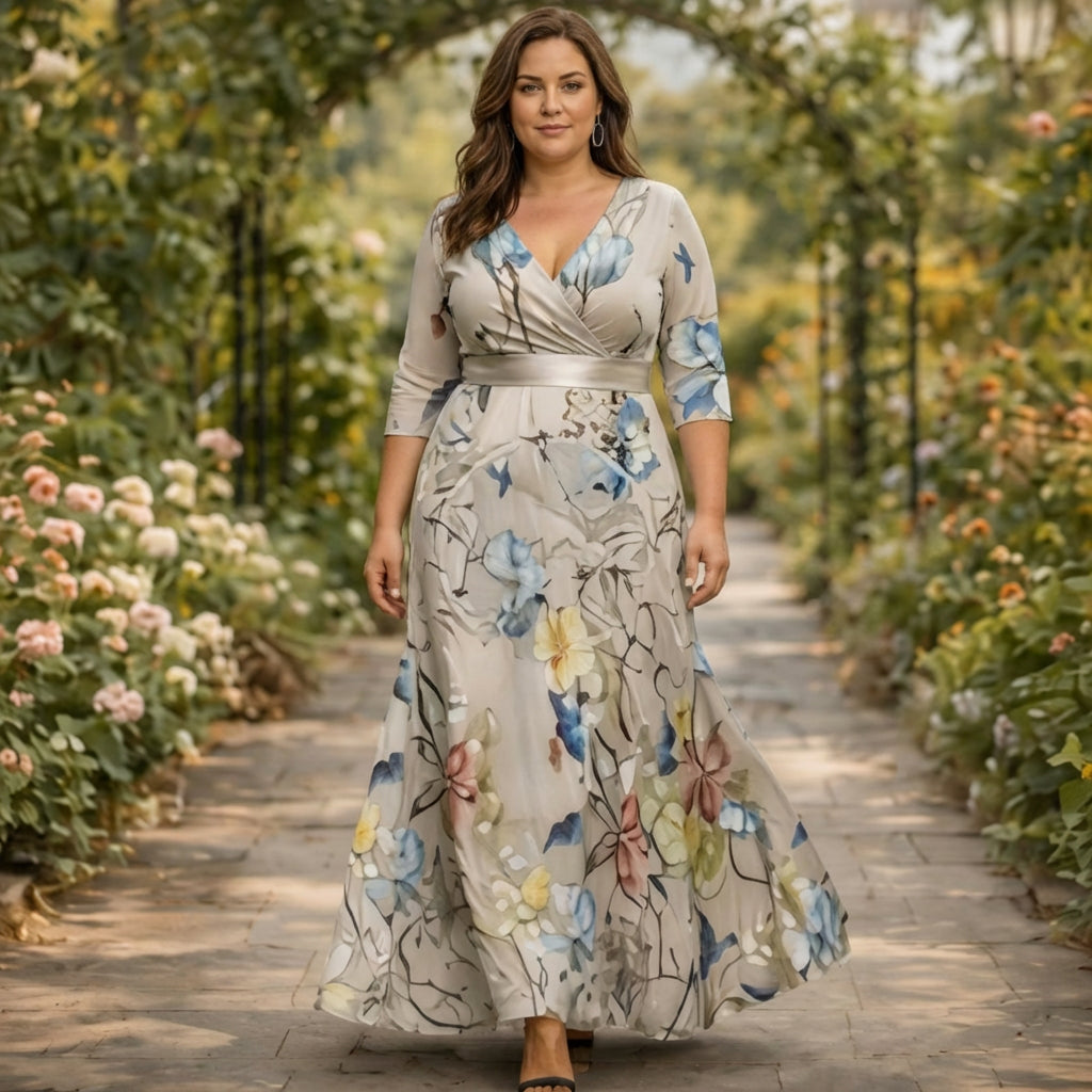 Birdie | Wrap-Style Flowing Maxi Kjole
