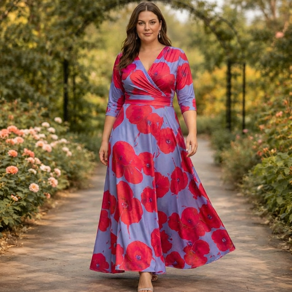 Nessa | Floral Wrap Maxi Kjole