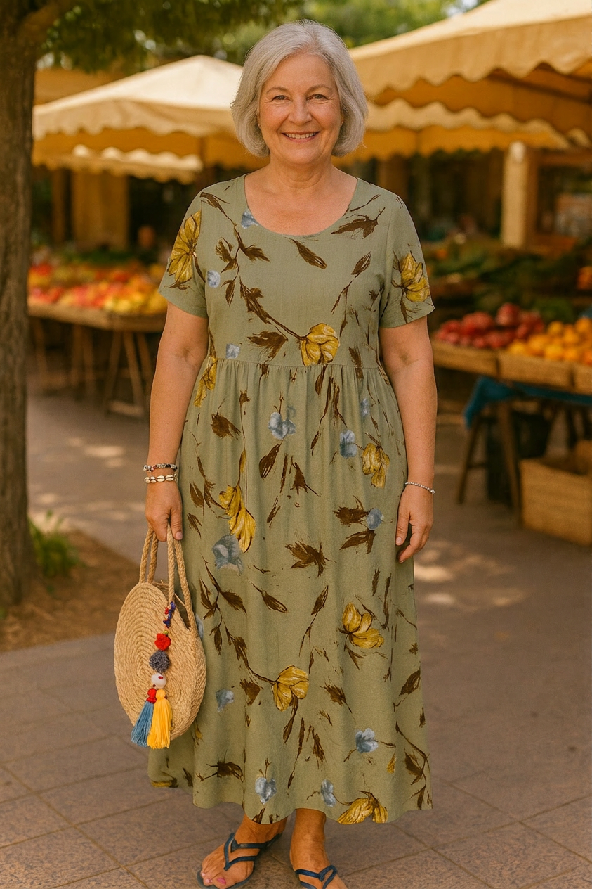 Mali | Vintage Floral Maxi Dress