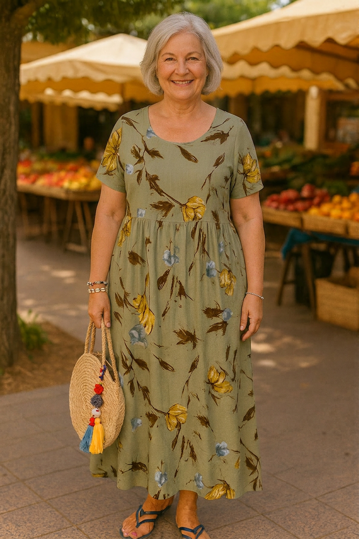 Mali | Vintage Floral Maxi Dress