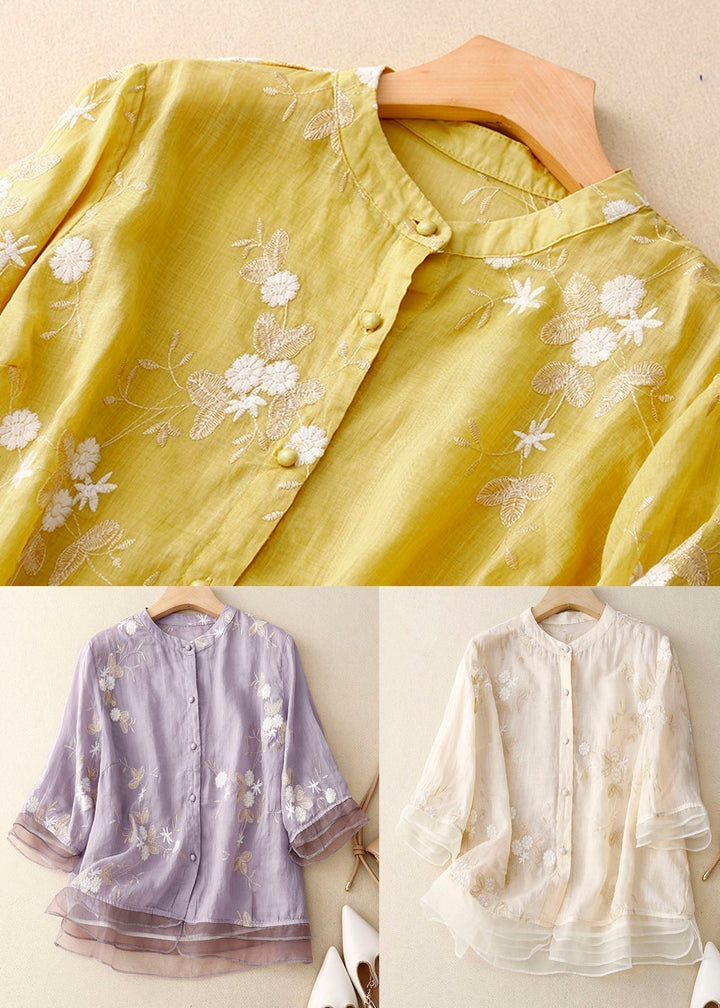 Anouk | Chic Bluse med Blomsterdetaljer