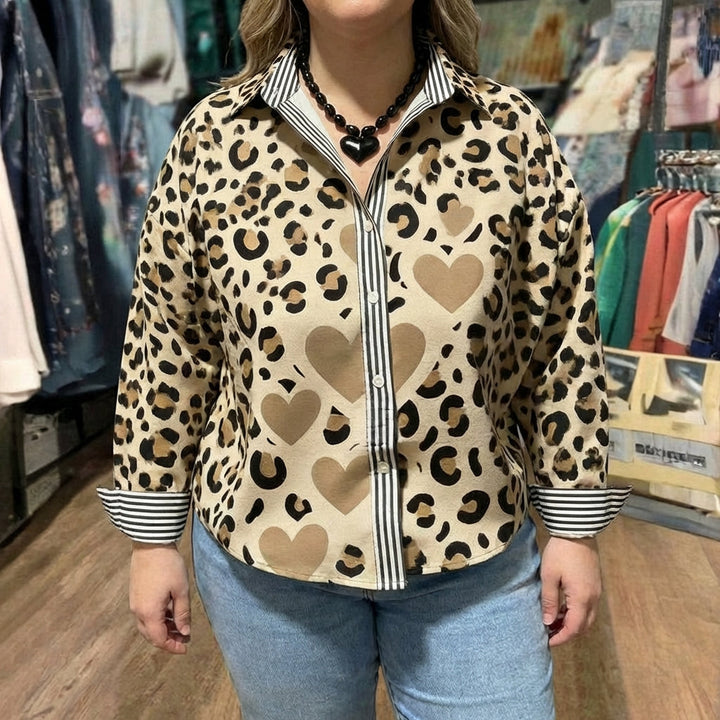 Vintage Leopard Print Skjorte