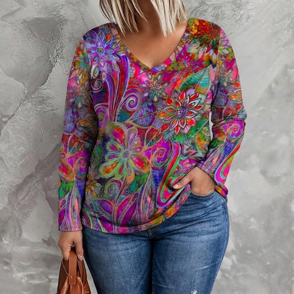 Vintage Floral Print T-Shirt