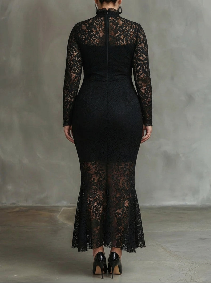 Alma | Elegant Blonde Fishtail Maxi Kjole
