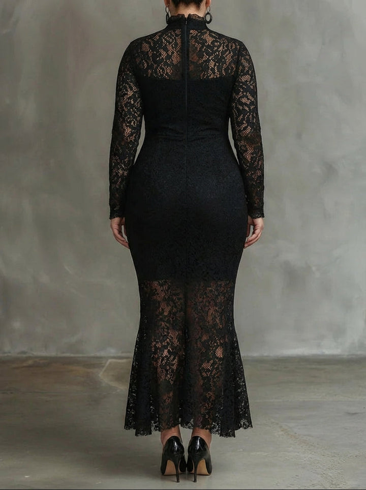 Alma | Elegant Blonde Fishtail Maxi Kjole