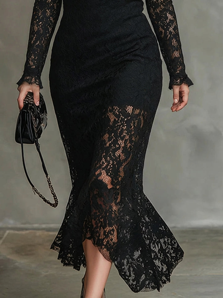 Alma | Elegant Blonde Fishtail Maxi Kjole