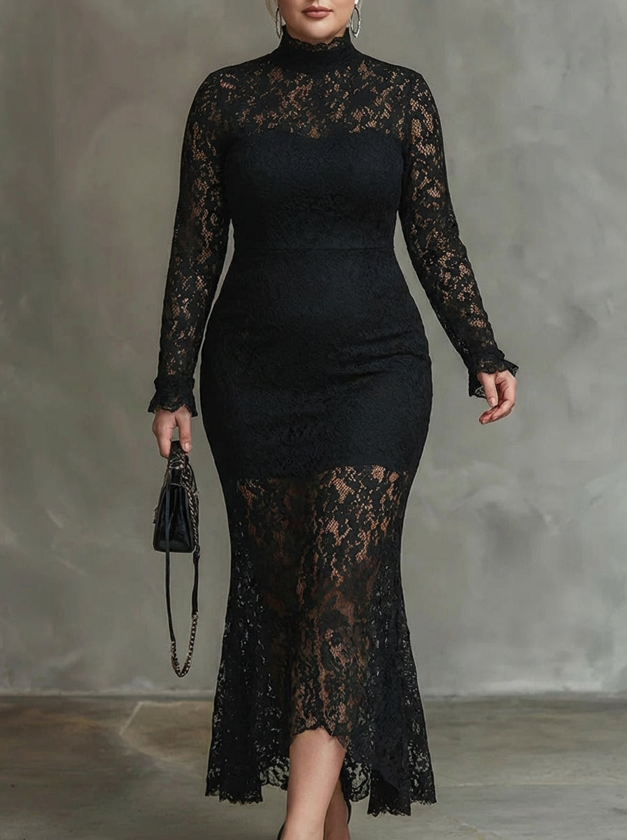 Alma | Elegant Blonde Fishtail Maxi Kjole