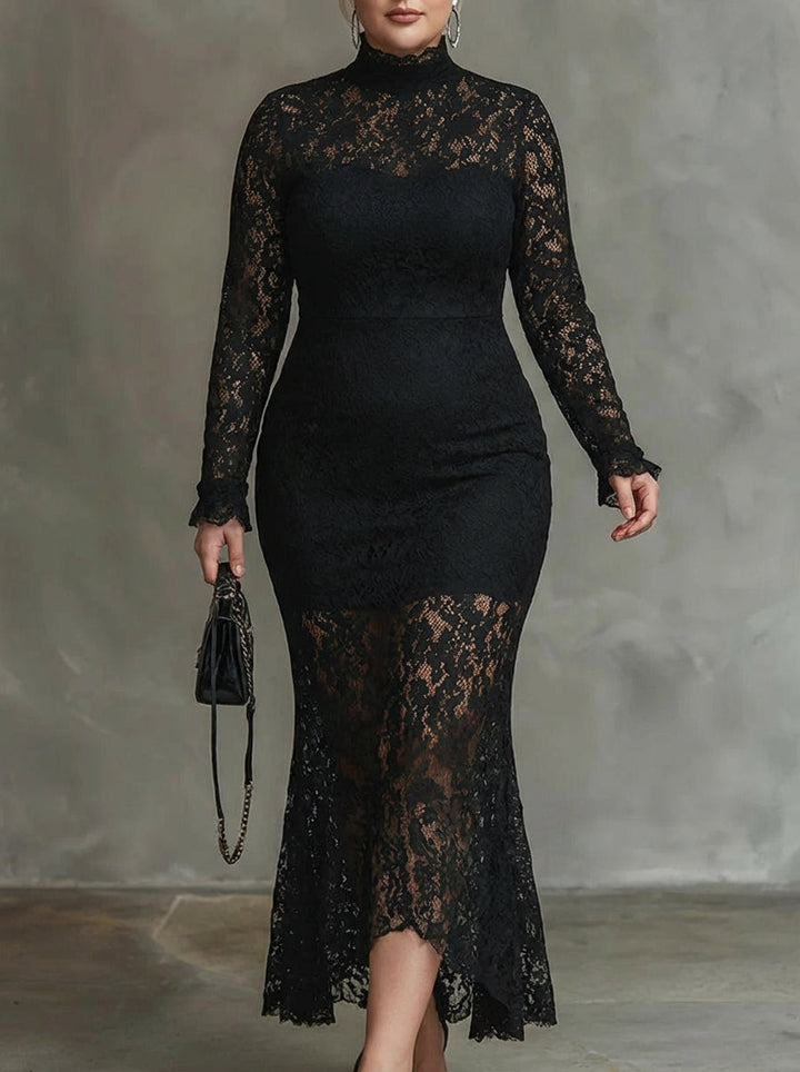 Alma | Elegant Blonde Fishtail Maxi Kjole