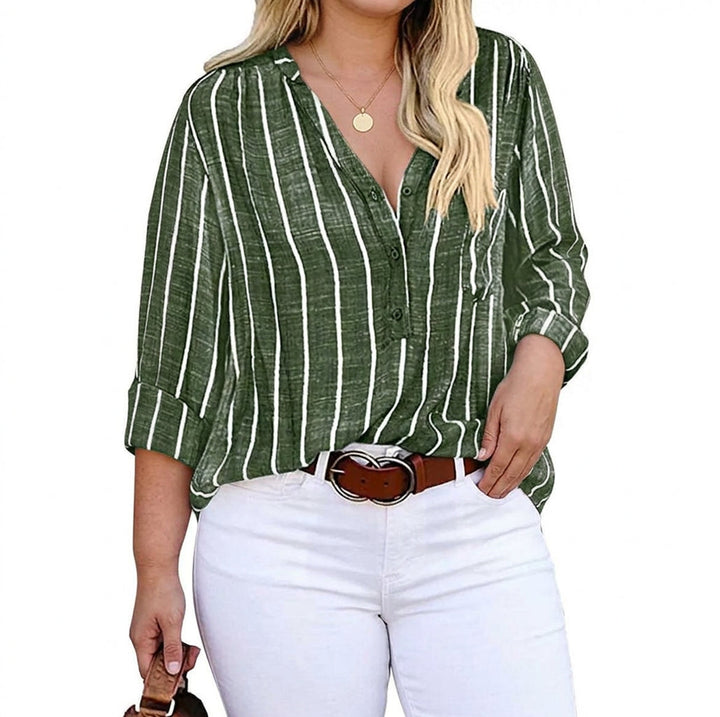Mable | Stribet Casual Bluse