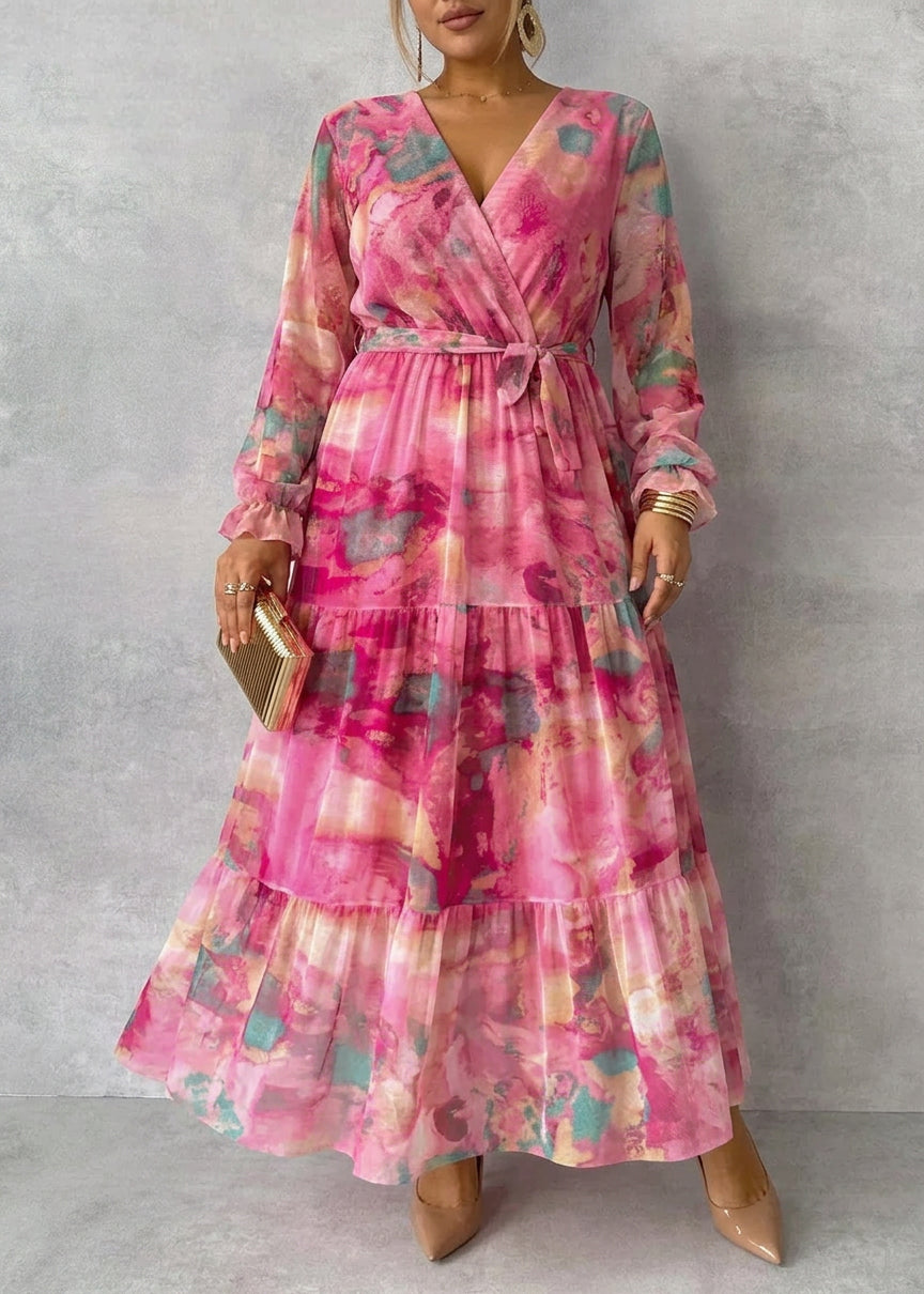 Petra | Wrap Kjole med Blomsterprint