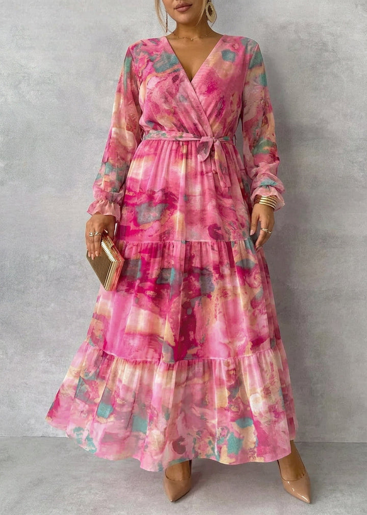 Petra | Wrap Kjole med Blomsterprint