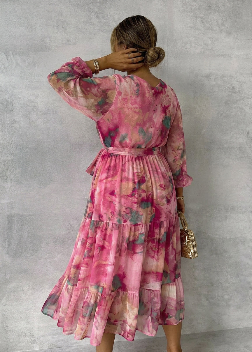 Petra | Wrap Kjole med Blomsterprint