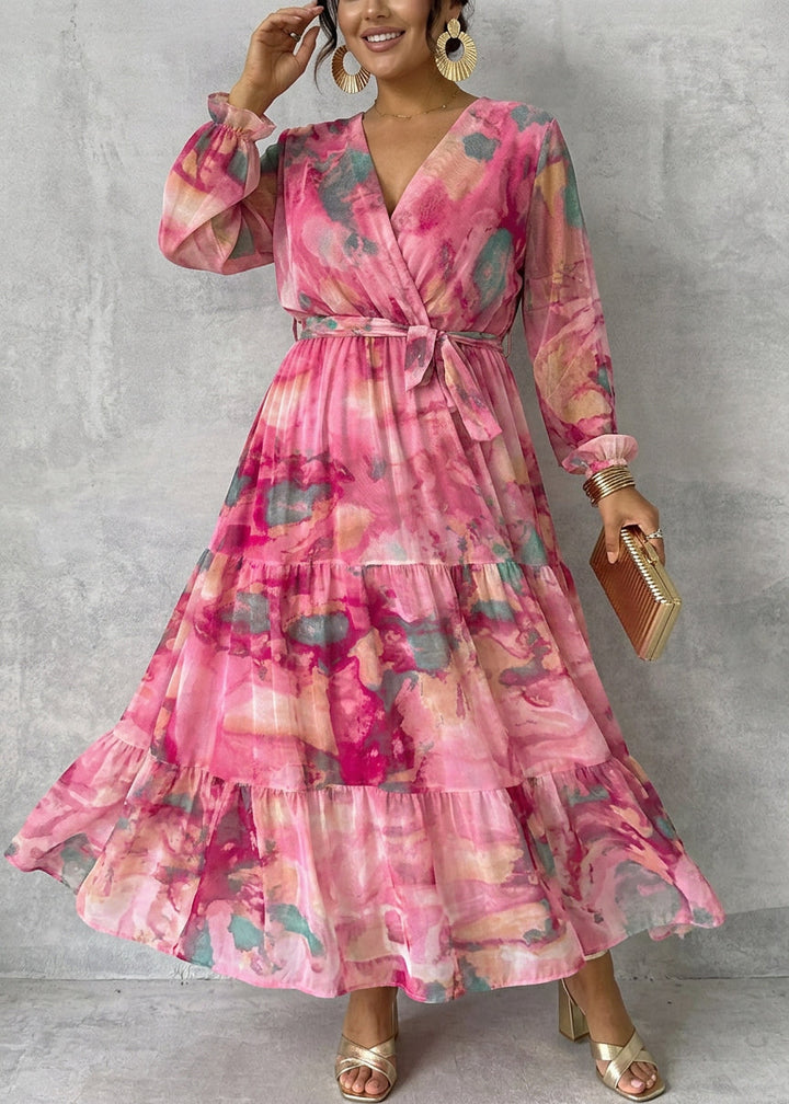 Petra | Wrap Kjole med Blomsterprint
