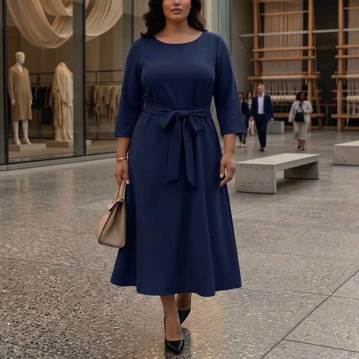 Romaine | Elegant Lantern Sleeve Dress