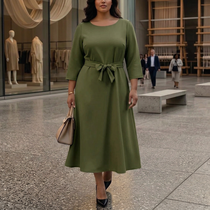 Romaine | Elegant Lantern Sleeve Dress