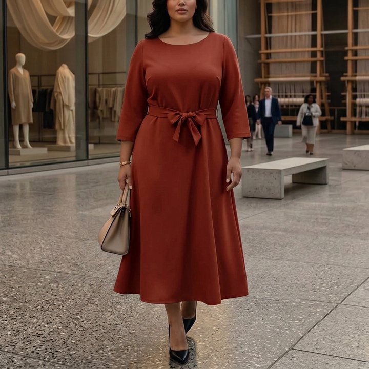 Romaine | Elegant Lantern Sleeve Dress