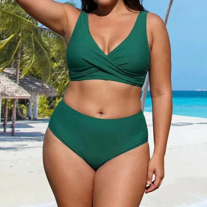 Wilhelmina | Dit maveformende bikini sæt med en stilfuld V-hals