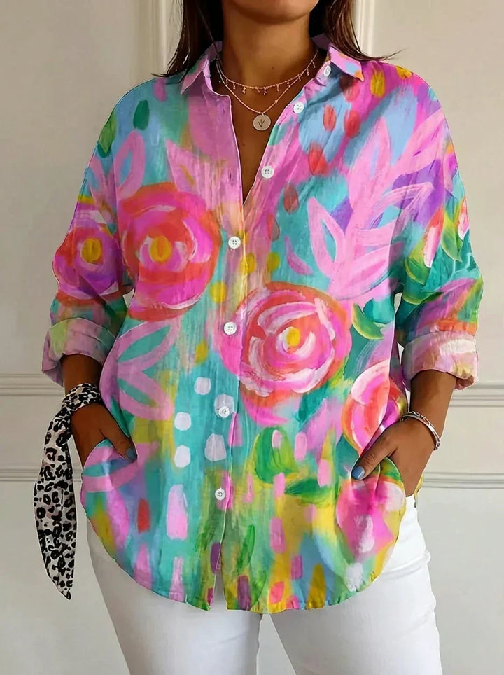Selma | Farverig Bluse med Legende Print