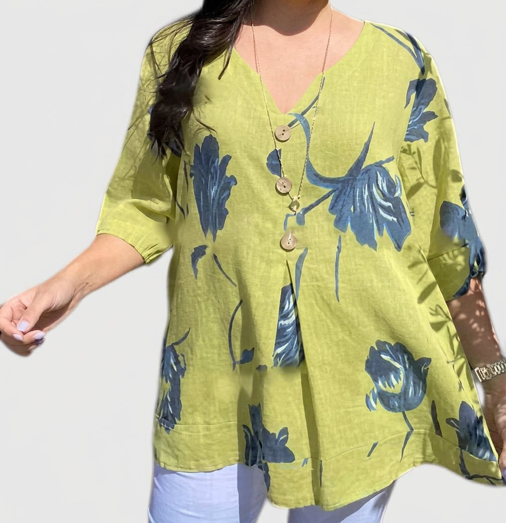 Junia | Elegant Blomstret Bluse