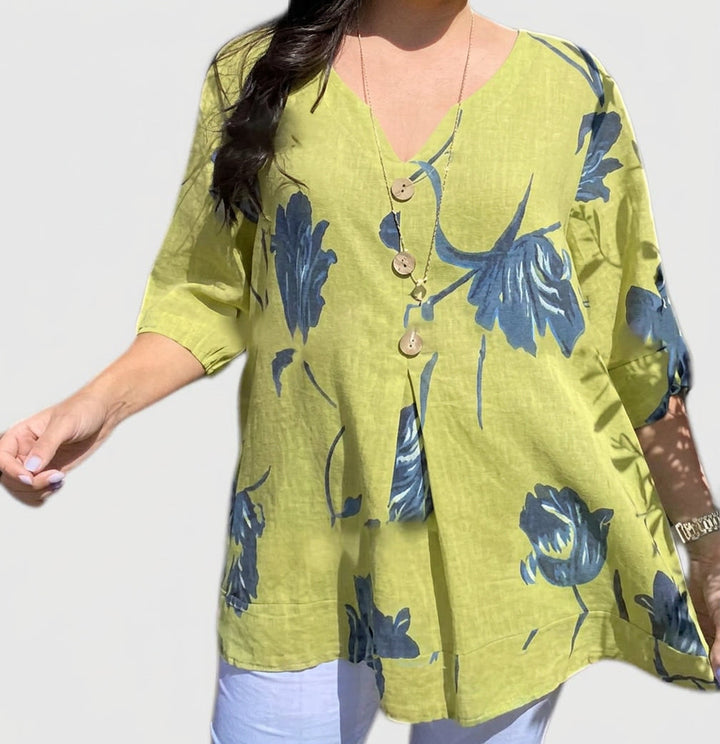 Junia | Elegant Blomstret Bluse