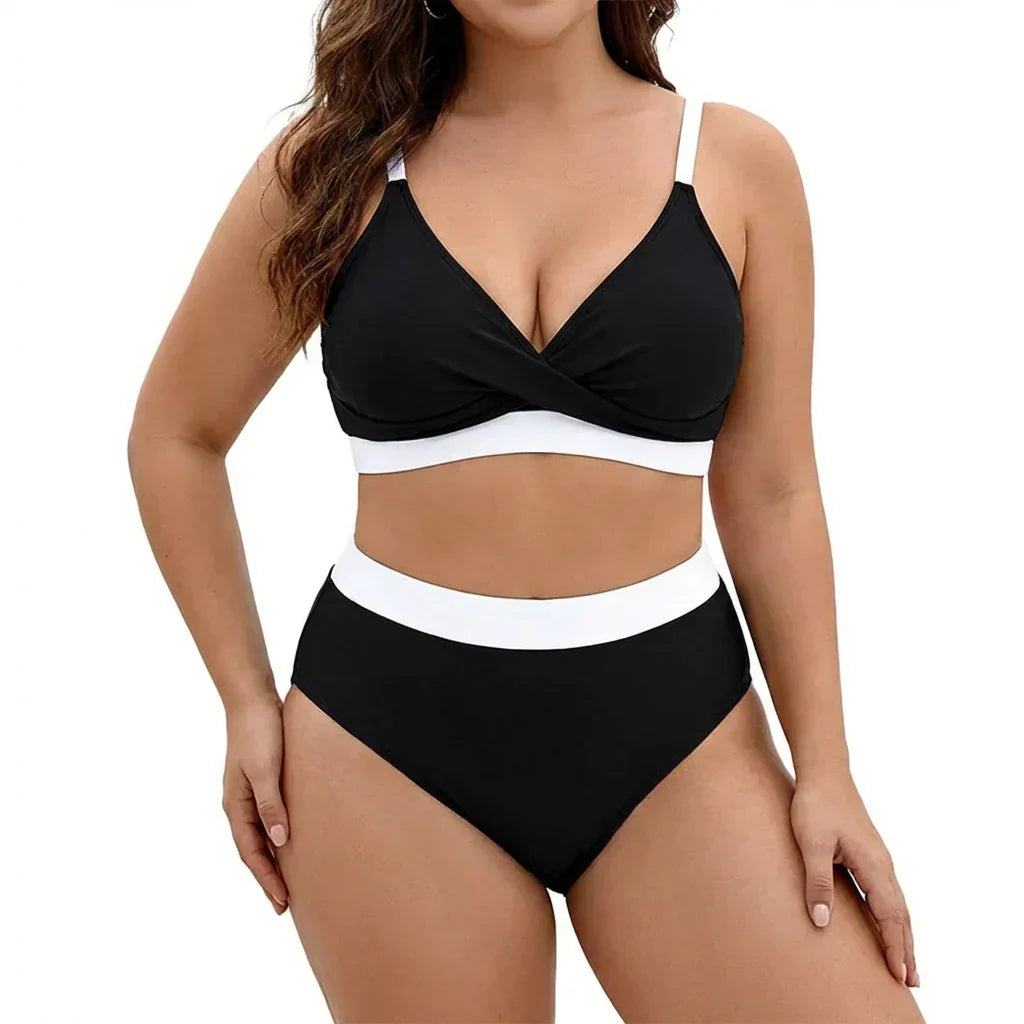 Wilhelmina | Dit maveformende bikini sæt med en stilfuld V-hals