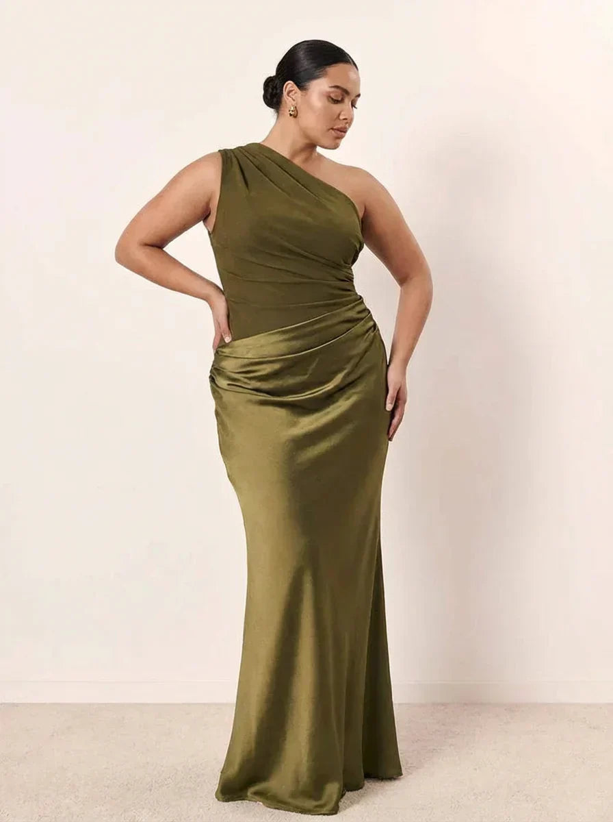 Floriane | Maxi Kjole med Guilt i Satin