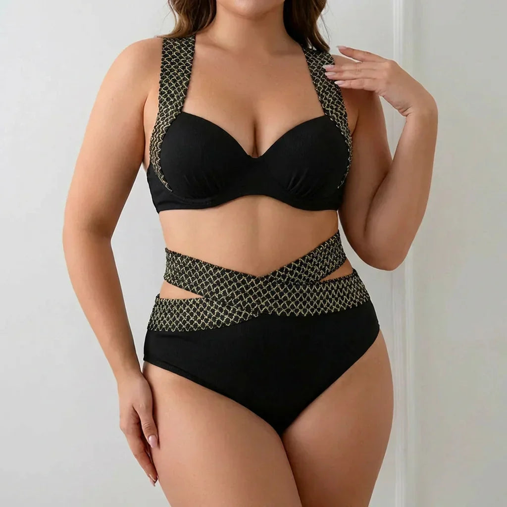 Wilhelmina | Dit maveformende bikini sæt med en stilfuld V-hals