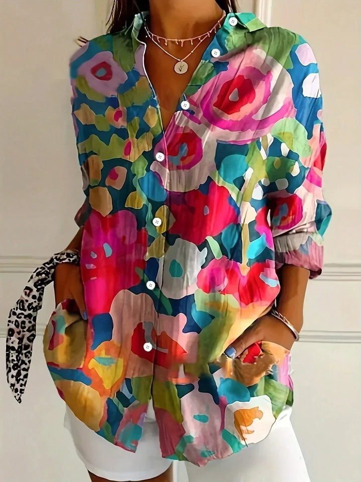 Selma | Farverig Bluse med Legende Print