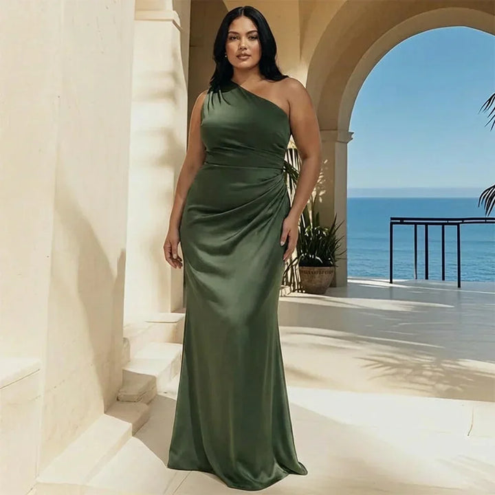 Floriane | Maxi Kjole med Guilt i Satin