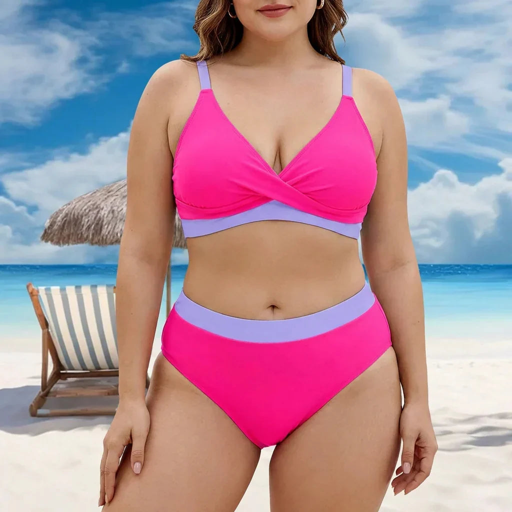 Wilhelmina | Dit maveformende bikini sæt med en stilfuld V-hals