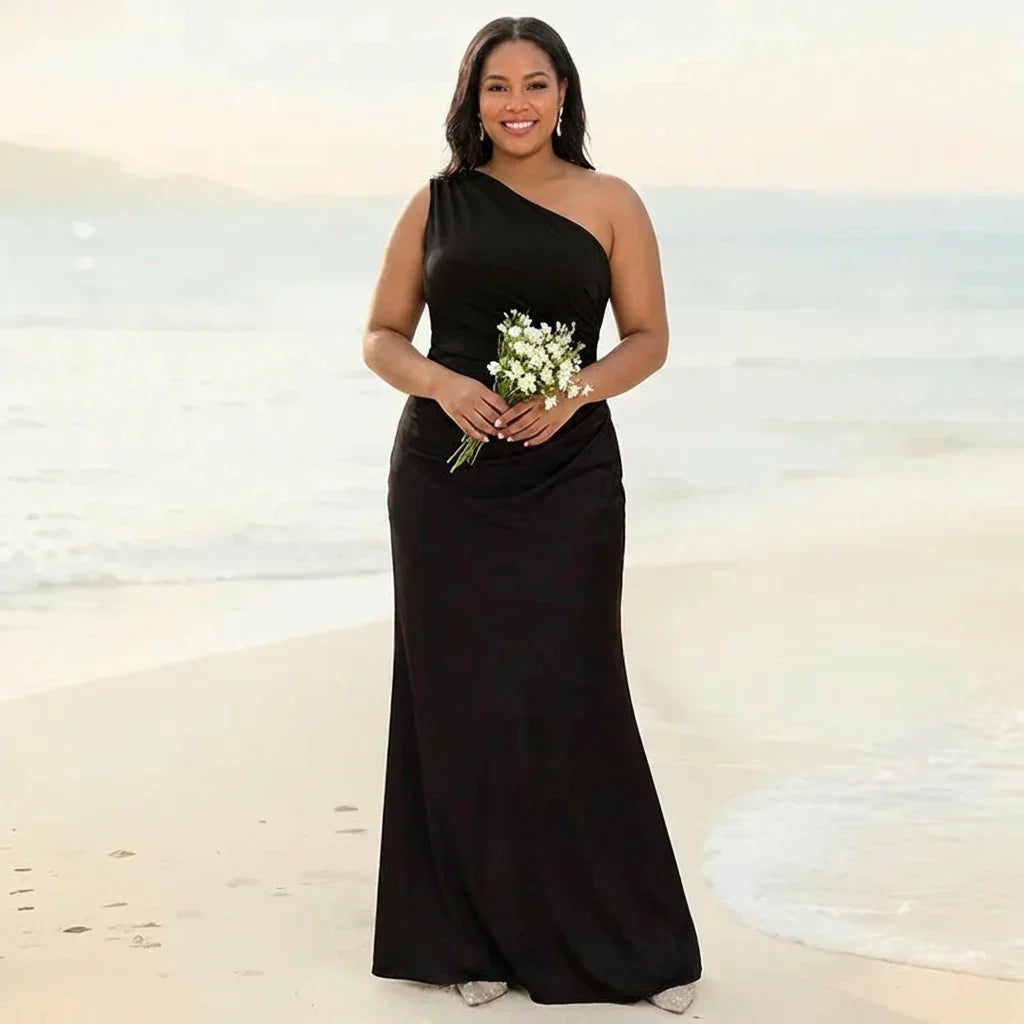 Floriane | Maxi Kjole med Guilt i Satin