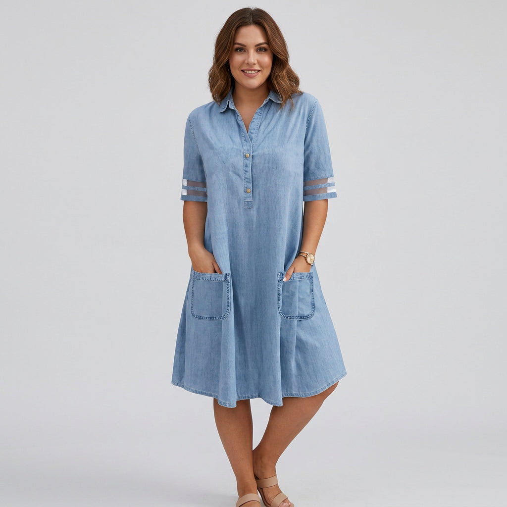 Saoirse - Figurvenlig Denim Kjole