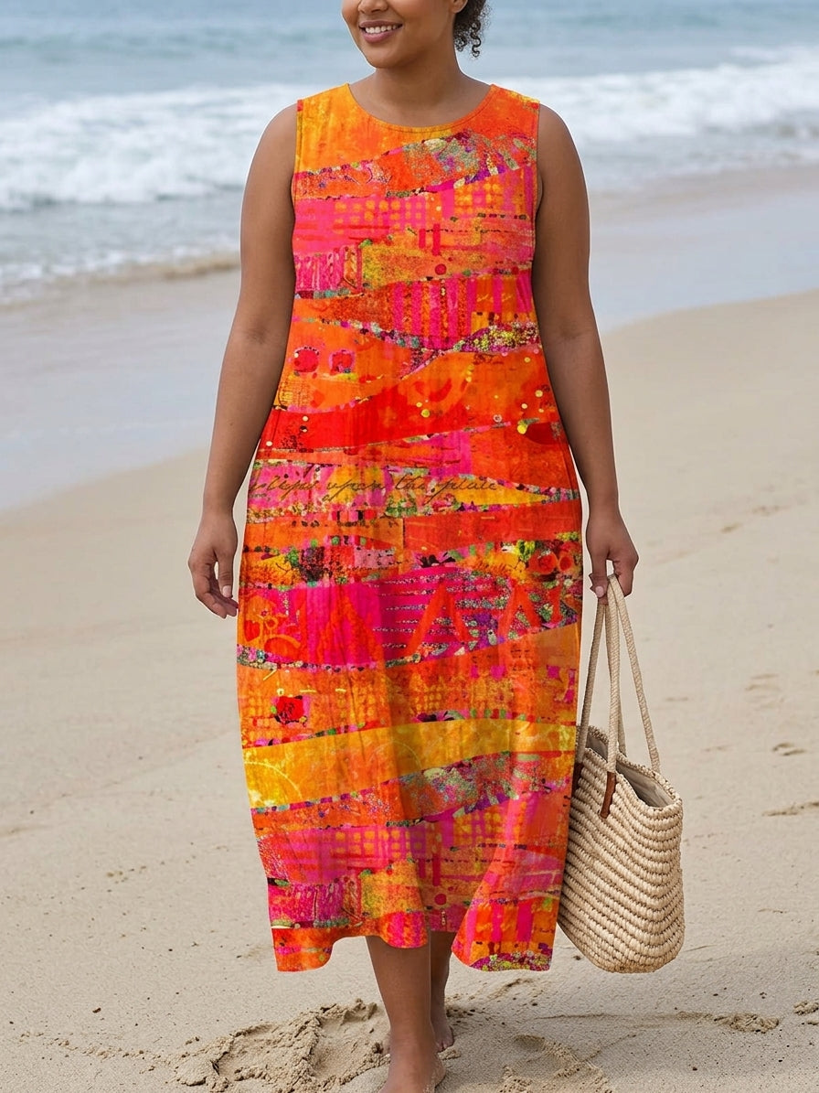 Nia Sunset Midi Kjole
