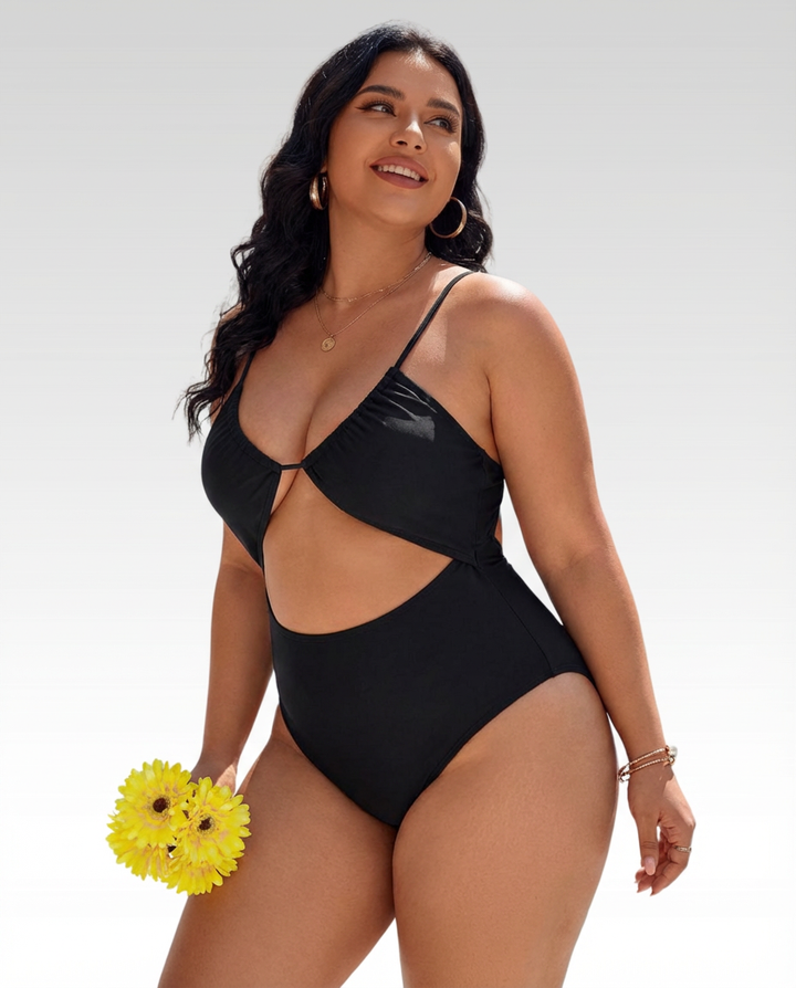 Nia | Én-delt Monokini med Udsparinger og Mavekontrol