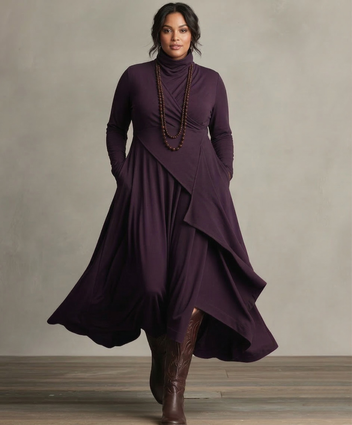 Kaia | Elegant Draperet Kjole