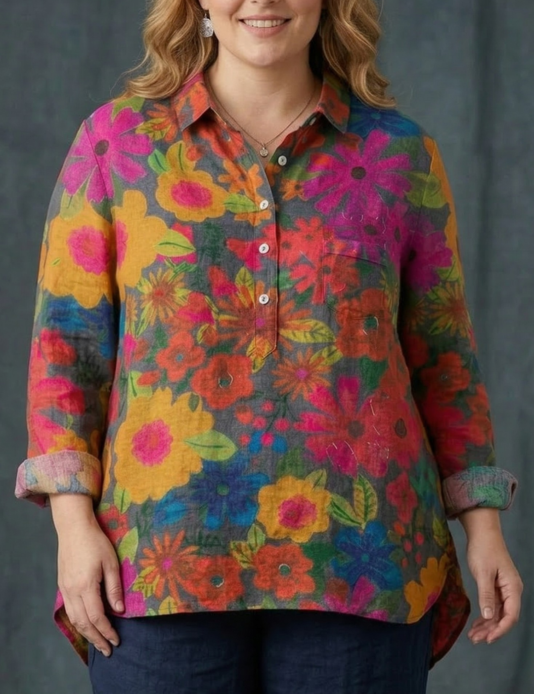 SIGNY - T-shirt med Plantekunst