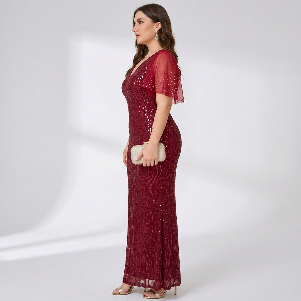 Yasmin | Fortryllende Bourgogne Aftenkjole