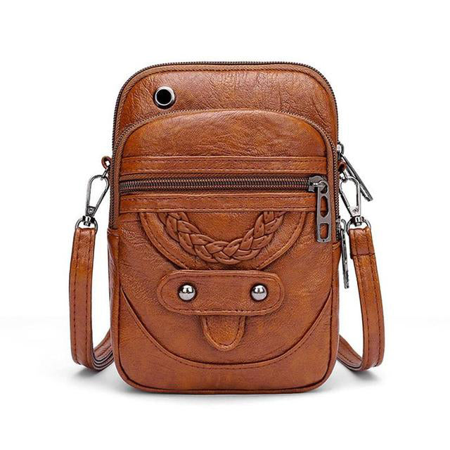 Liora - Vintage Læder Crossbody Taske