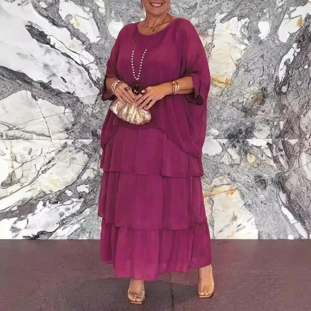 Anneliese | Lang og Strømmende Elegant Kjole