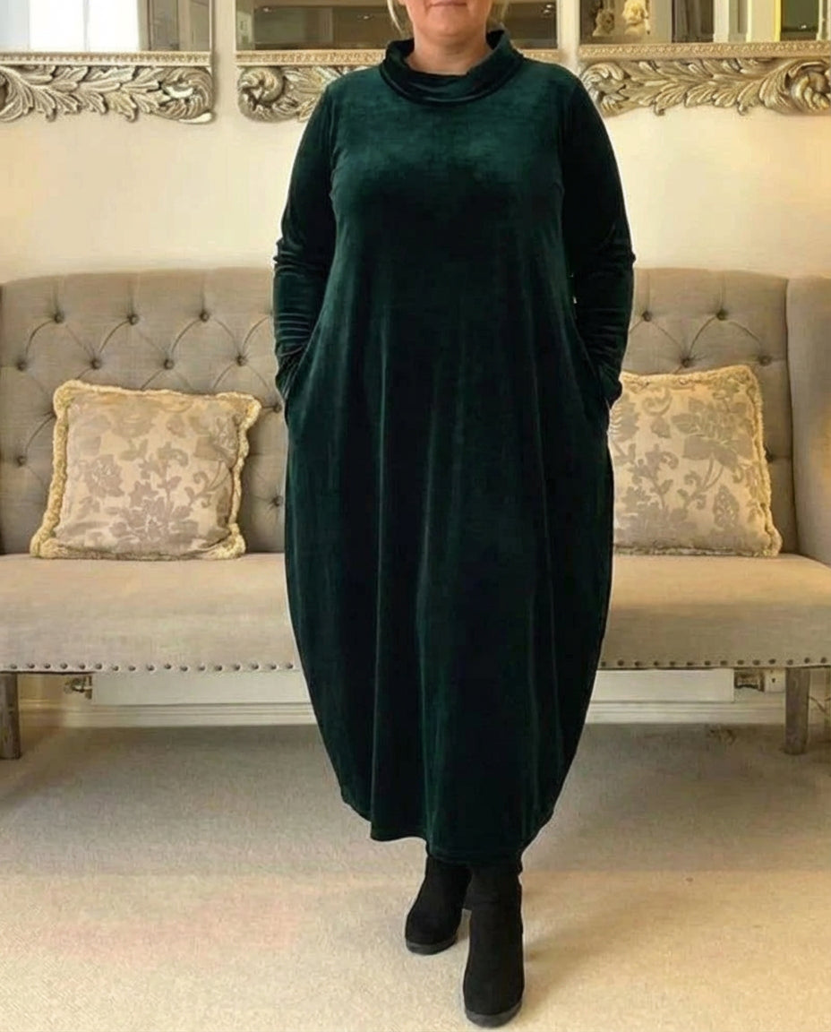 Loredana | Afslappet Velour Kjole