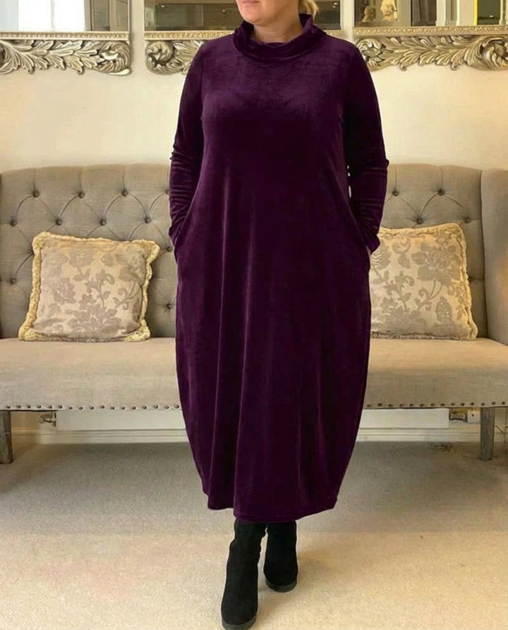 Loredana | Afslappet Velour Kjole
