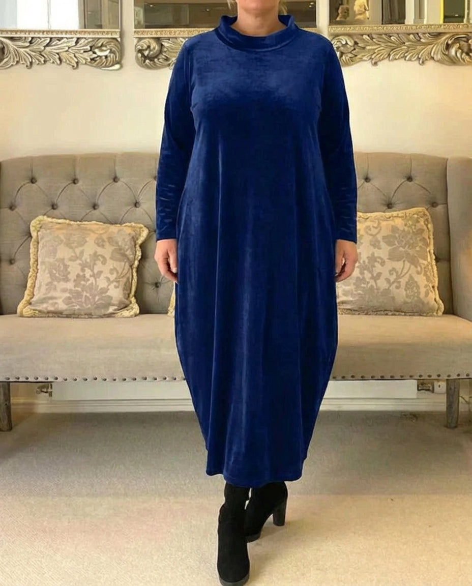 Loredana | Afslappet Velour Kjole