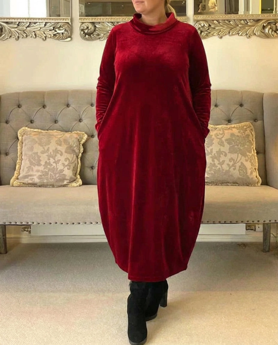 Loredana | Afslappet Velour Kjole